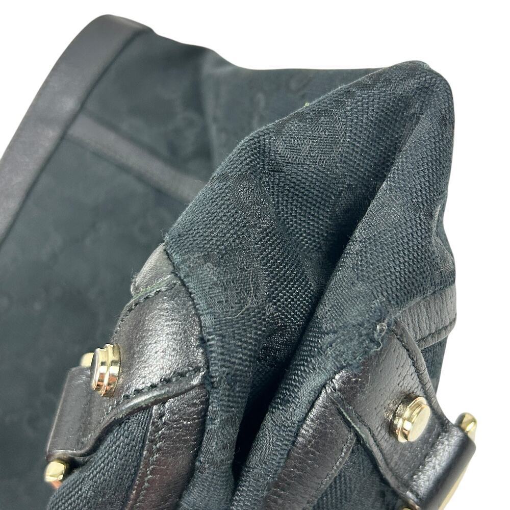 Gucci Black GG Monogram Top Handle Abbey East West Tote Bag - Picture 6 of 10